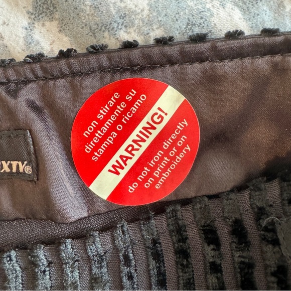 NWOT VTG Miss Sixty Pants 28 Black Burnout Velvet Stripe Flare Leg Low Rise Y2K - Picture 9 of 16